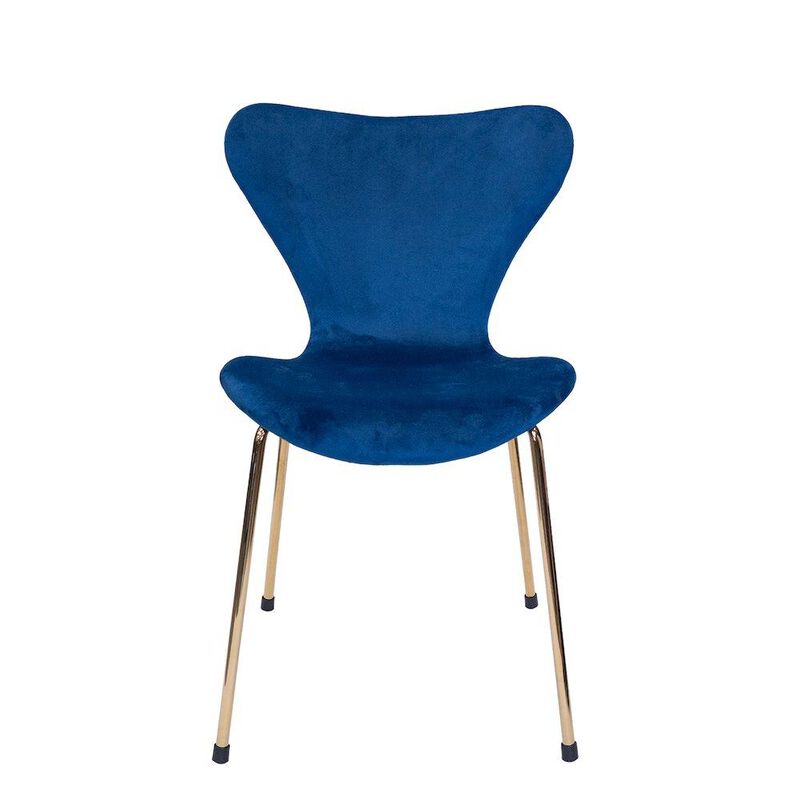 Commercial Seating Products Velour Side Chair -Blue
