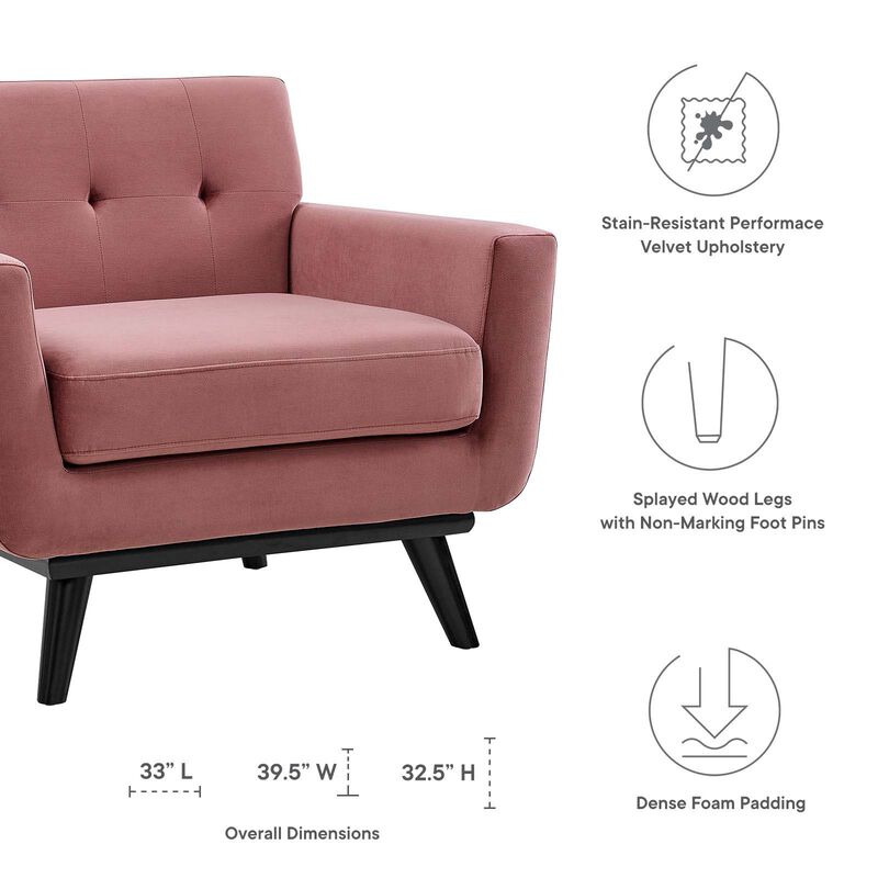 Engage Performance Velvet Armchair image number 7