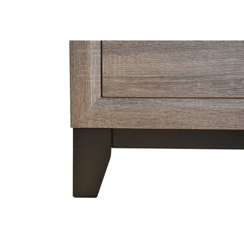 Sierra Contemporary Style 2Drawer Nightstand Made with Wood in Gray