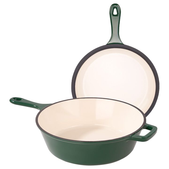 2-in-1 Enameled Dutch Oven & Skillet Set