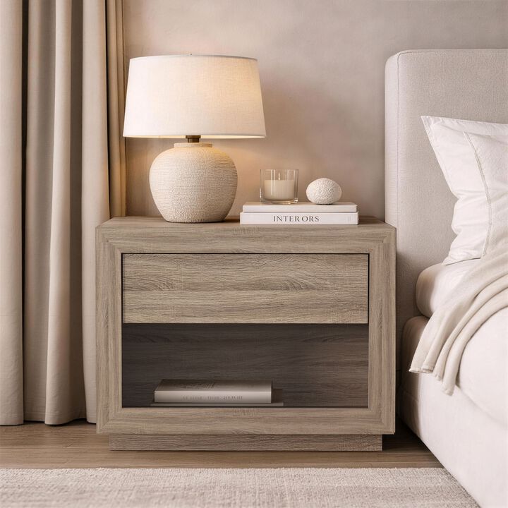 Soren 32" 1-Drawer Nightstand in Natural Oak