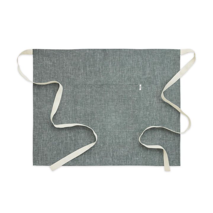 Solino Home 100% Pure Linen Bistro Apron - Kitchen Linen