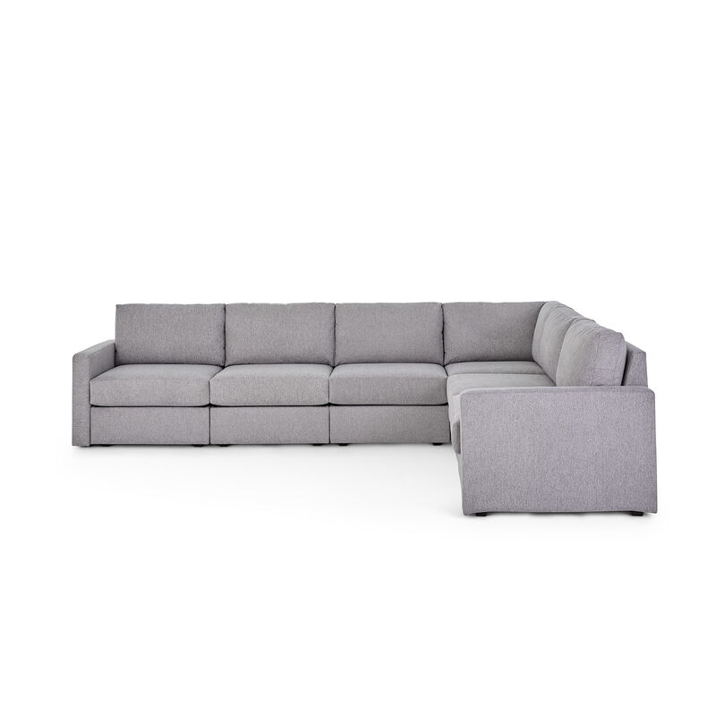 Flex Pebble 6-Seat Sectional with Standard Arm