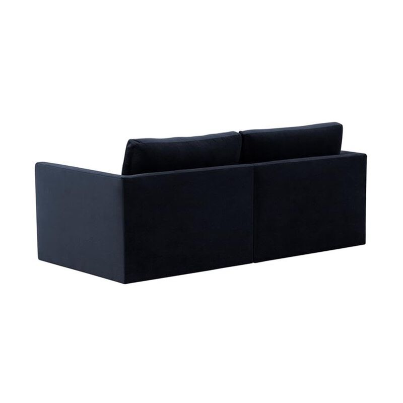 Willow 74" Navy Performance Velvet Modular Loveseat - TOV Furniture image number 5