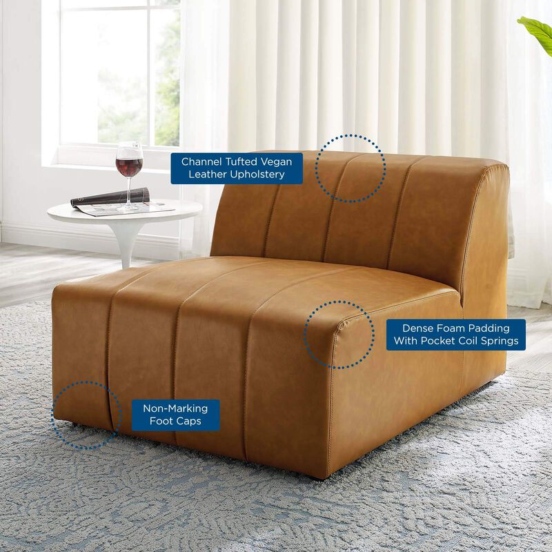 Bartlett Vegan Leather Armless Chair image number 8