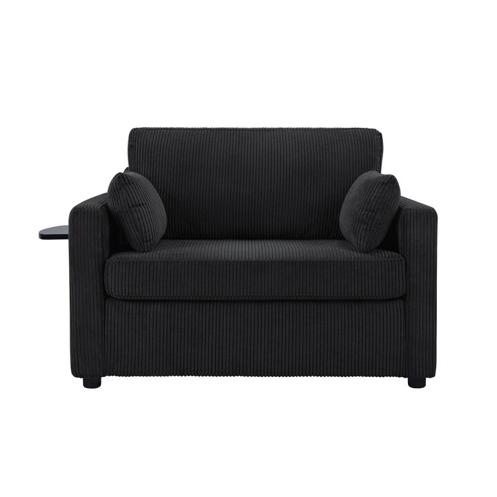 Merax Sleeper Sofa Loveseat Sofa with a Foldable Mattress