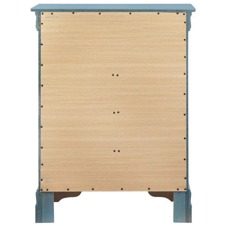Louis Philippe G3180-BC 4 Drawer Chest, Teal