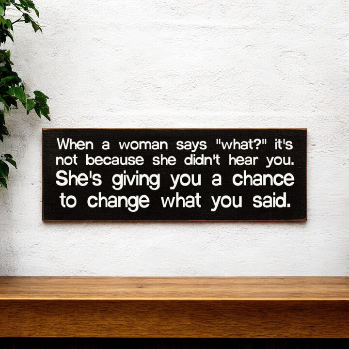 Funny Marriage Quote Wall Decor on Solid Knotty Pine Wood with Hanging Slot
