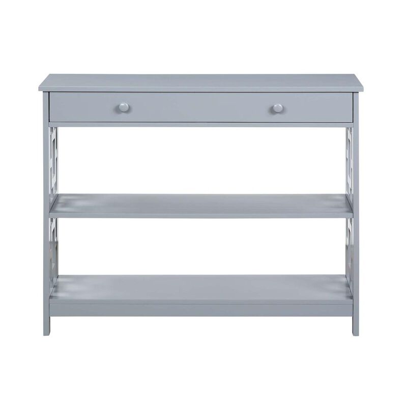 Convenience Concepts Town Square 1 Drawer Console Table, Gray