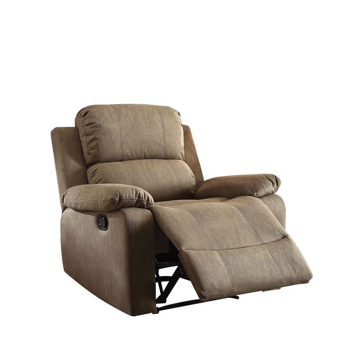 Bina Recliner (Motion) in Taupe Polished Microfiber