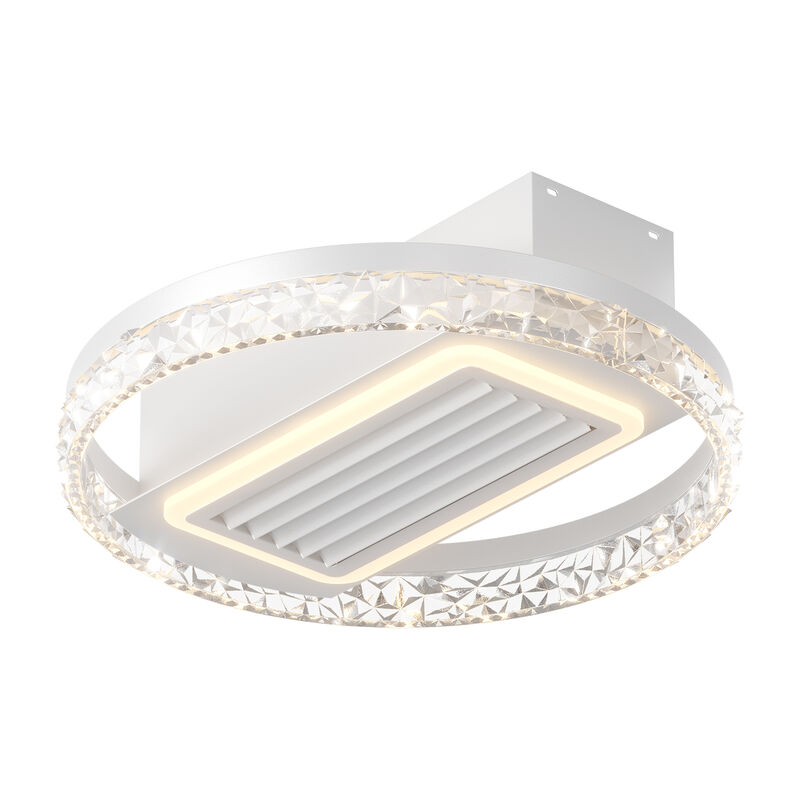 2 0" Modern Leafless Ceiling Fan With Remote Control Removable And Washable, Reversible Motor