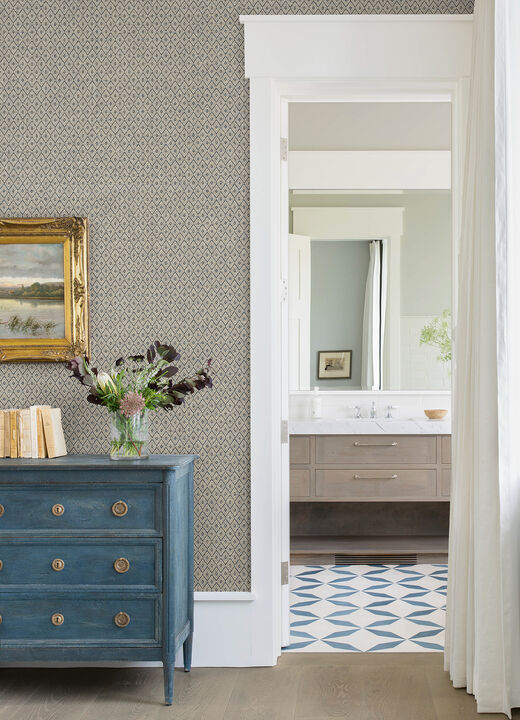 Hui Denim Paper Weave Grasscloth Wallpaper (Set of 2)