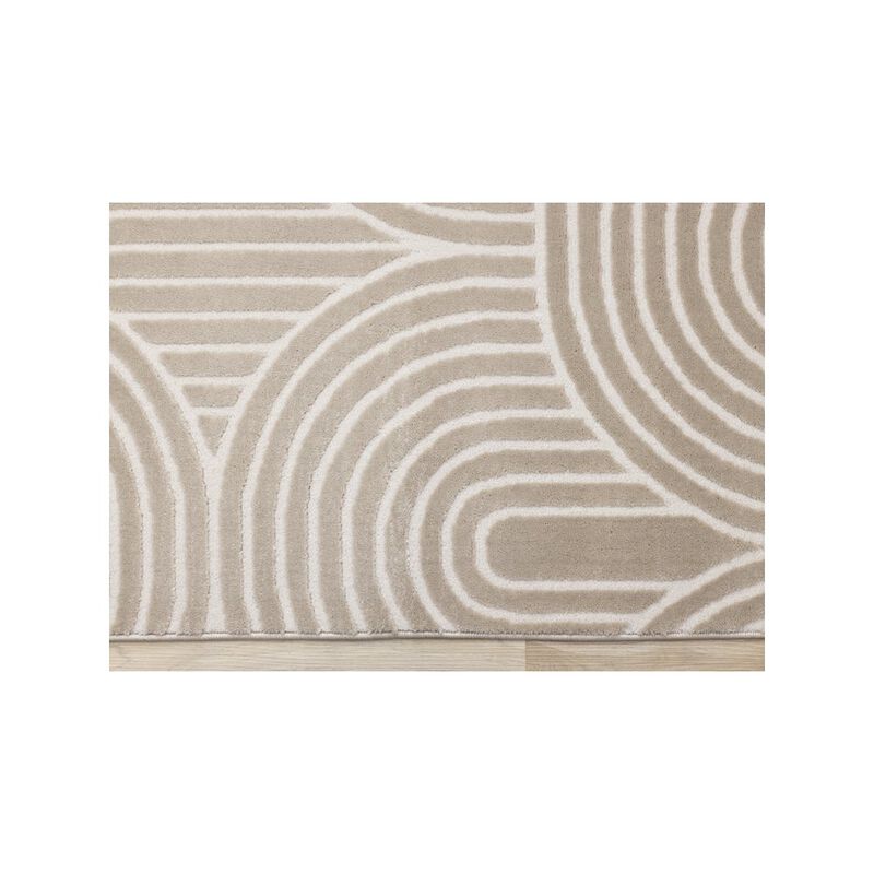 Novelle Home Logan Modern Geometric Cream Beige Area Rug, 7'10 x 10'6 image number 2