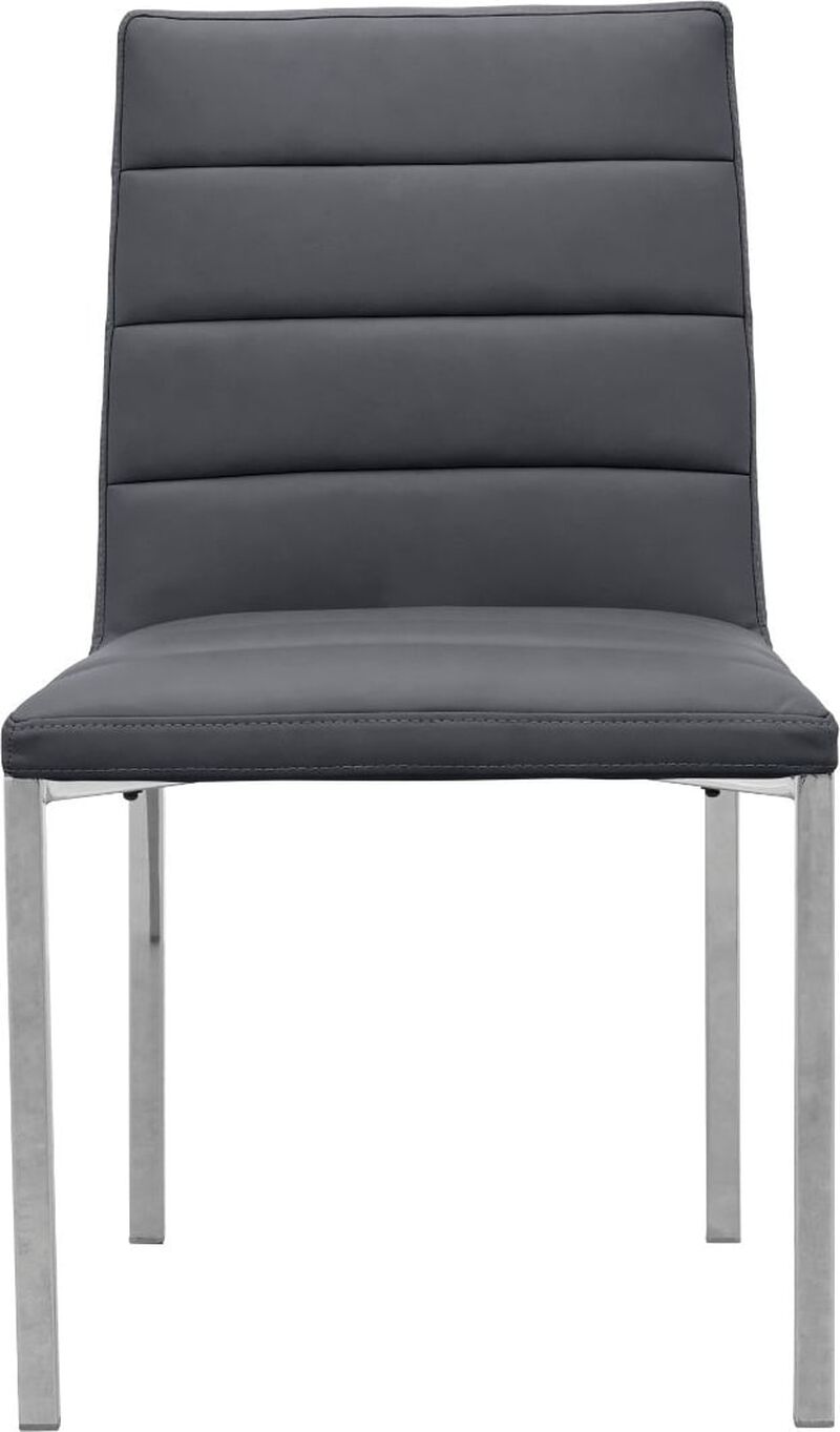 Amalfi Metal Back Chair in Cobalt Leather - Set of 2 image number 0