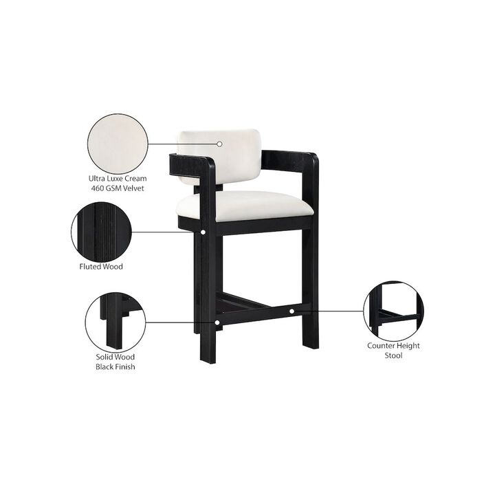 Meridian Furniture Sacha Velvet Stool