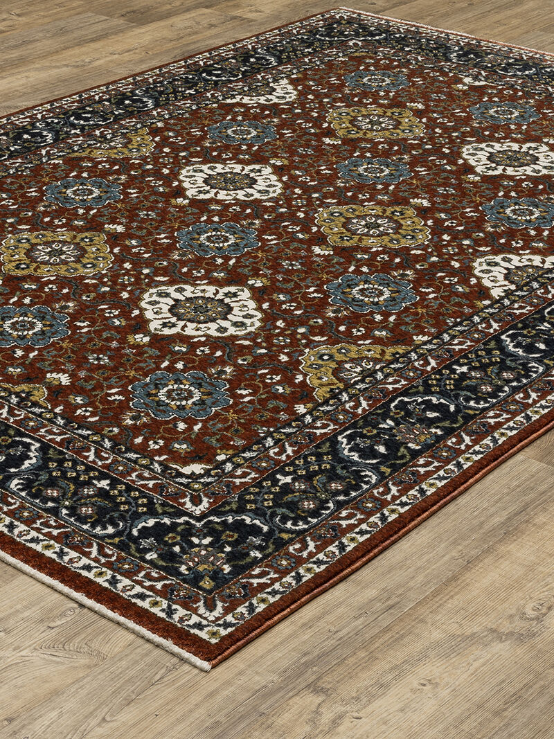 Vivian 5'3" x 7'6" Red Rug image number 1