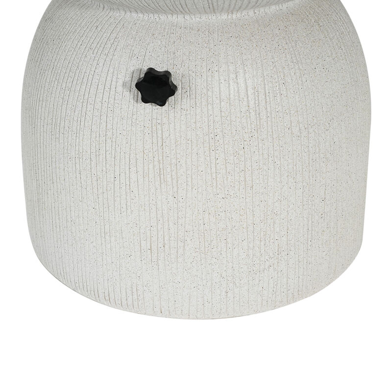 Christopher Knight Home Leonard Patio Lightweight Concrete Side Table with Umbrella Hole image number 8