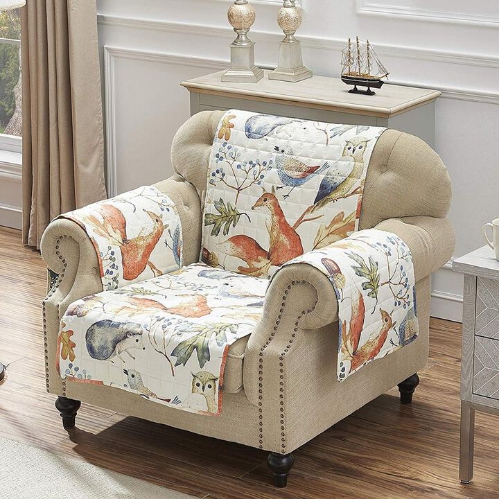 Barefoot Bungalow Willow Reversible Furniture Protector Slipcover - ArmChair 81x81", Multi