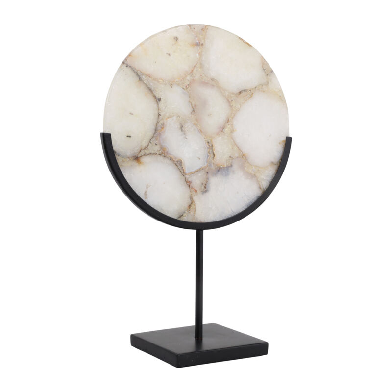 17x10" Agate Disc On Stand, Multi image number 1