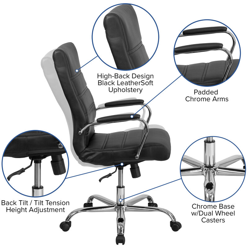 Flash Furniture  High Back  Leather Executive Swivel Chair image number 4