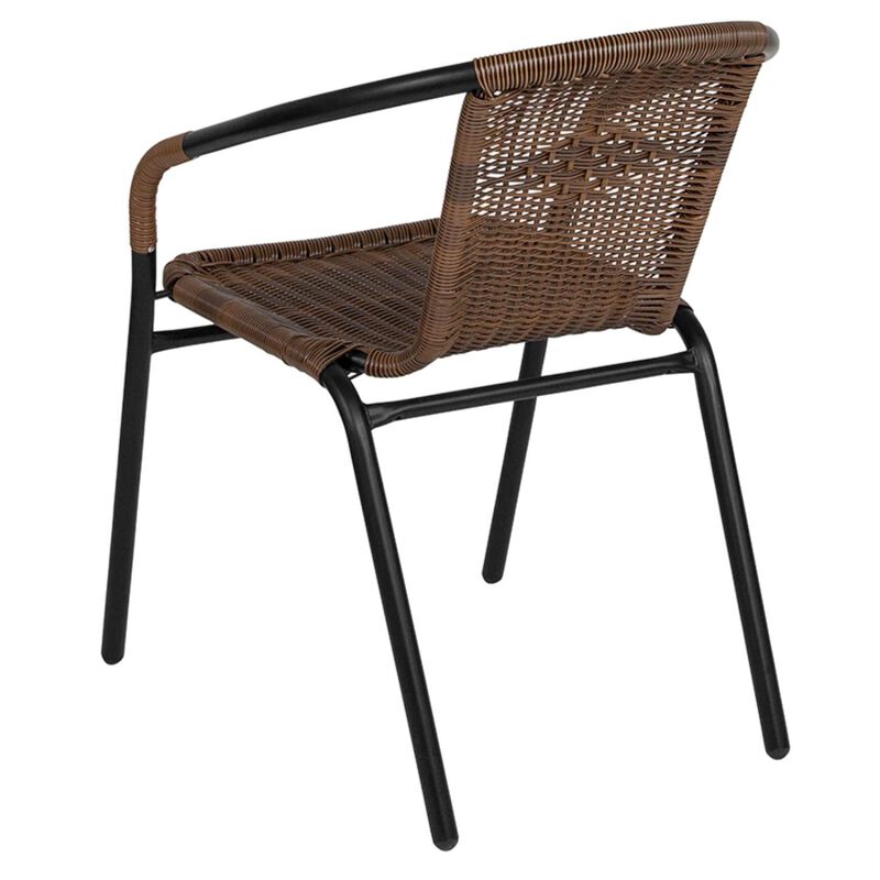 28RD Black Table Set w/Rattan image number 4