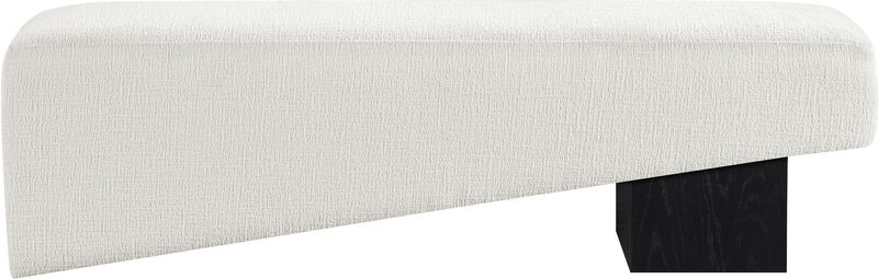 Meridian Furniture Alora Cream Fabric Bench