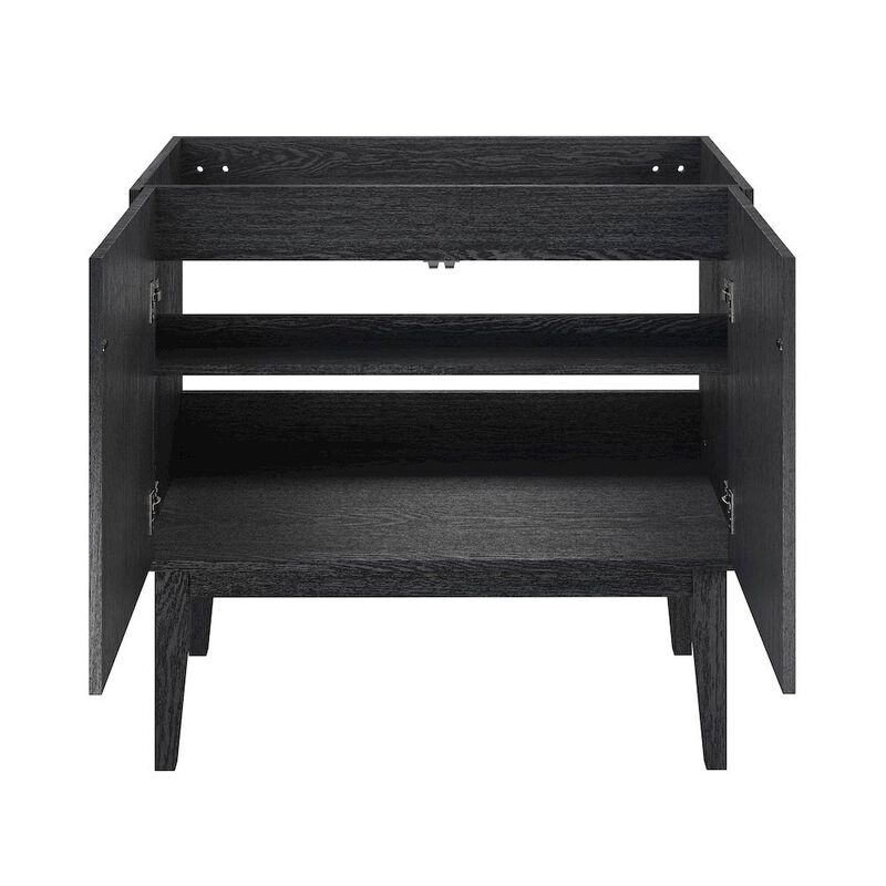 Bosse 36" Freestanding Bathroom Vanity Cabinet without Top in Black Oak image number 5