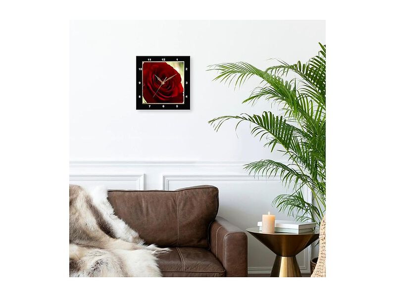 Red Gold Black Wall Clock 15 Inch Home Decor image number 2