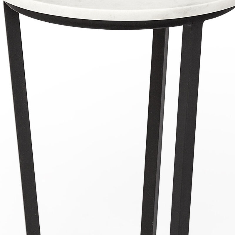Polished Marble Round End Table &ndash; Luxurious Living Room Piece