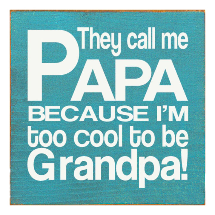 Farmhouse Papa Wall Decor Sign with Humorous Grandpa Quote