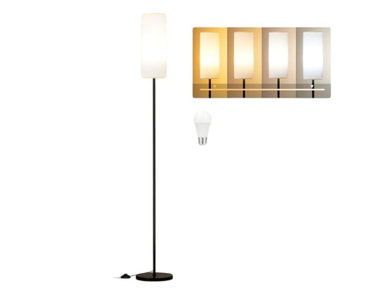 64" Modern Floor Lamp &ndash; Remote-Controlled, 3-Color Dimmable, 9W LED Bulb
