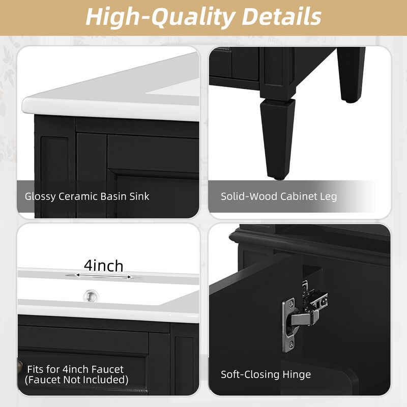 Nehird Bathroom Storage Cabinet with Sink image number 4