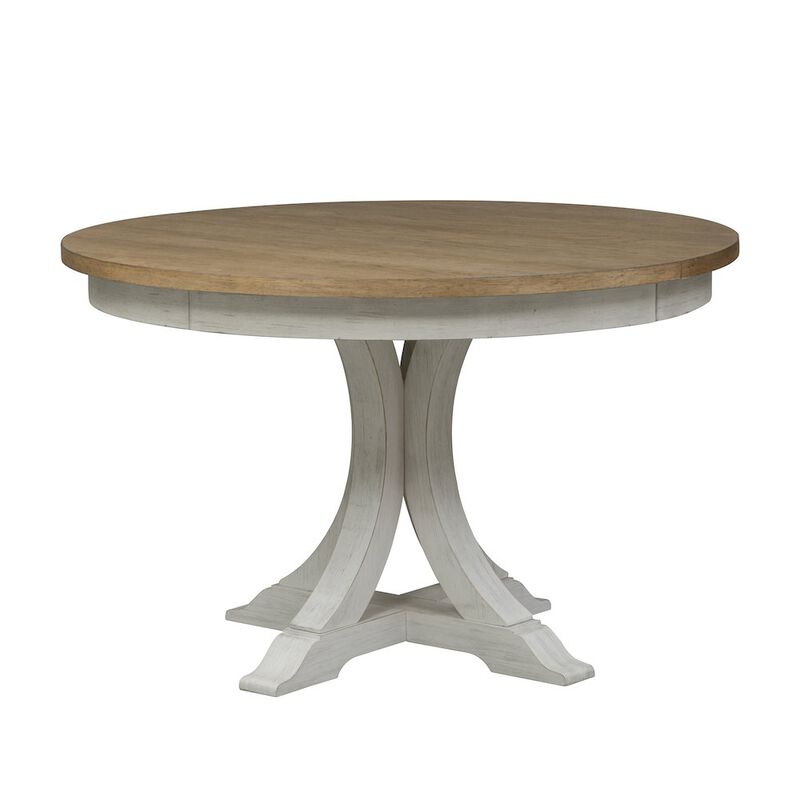 Liberty Furniture Pedestal Table in Rubberwood Solids with Hickory & Pine Veneers image number 2