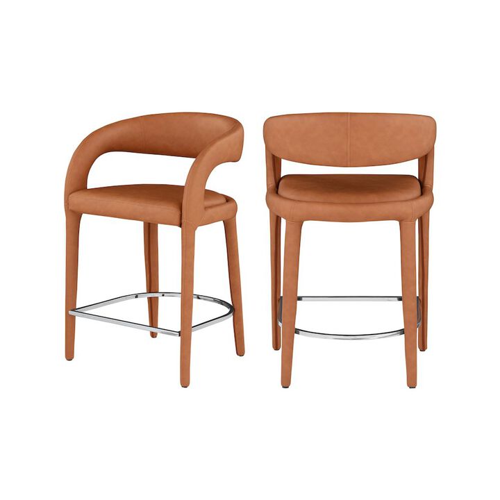 Meridian Furniture Sylvester Vegan Leather Stool