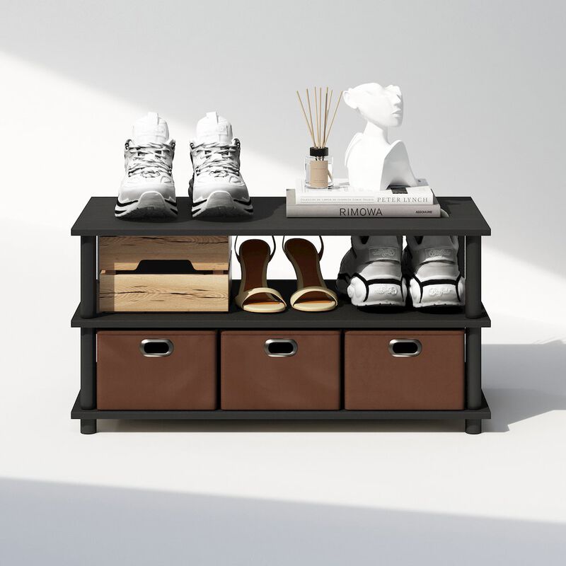 Turn-N-Tube Multipurpose Compact Open Storage Shoe Rack, Shoe Shelf Organizer