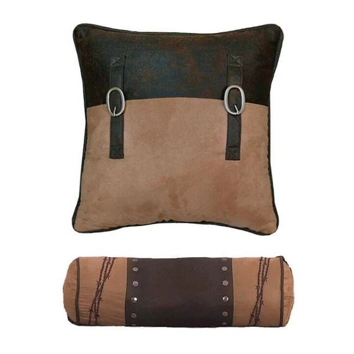 Barbwire 7-Piece King Chocolate Comforter Set