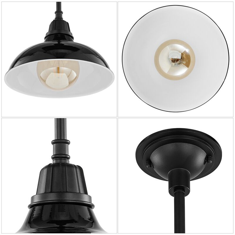 Jasper Farmhouse Industrial Indoor/Outdoor Iron LED Pendant