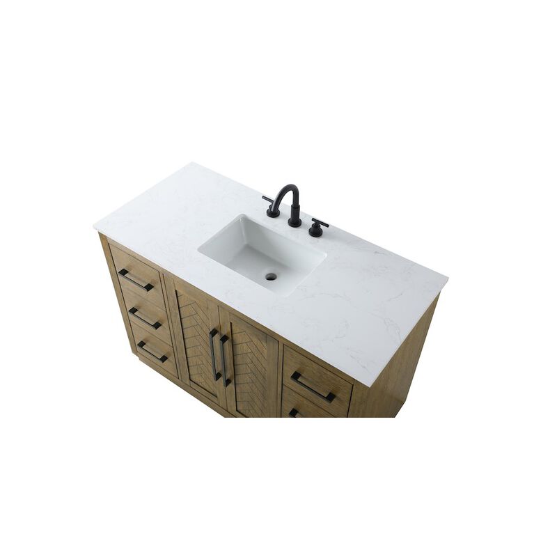 Elegant Kitchen and Bath 48  inch Single Bathroom Vanity in  Hazel Oak