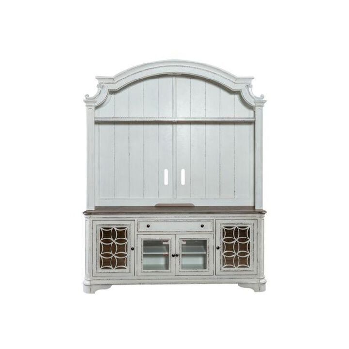Liberty Furniture Magnolia Manor Entertainment Center in Antique White