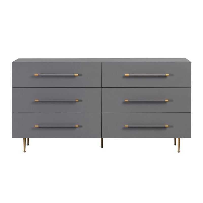Trident Black 6 Drawer Dresser. image number 8