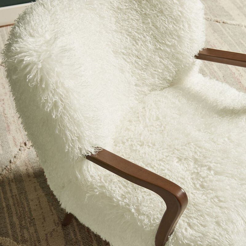 Zerra Faux Shearling Accent Armchair image number 8