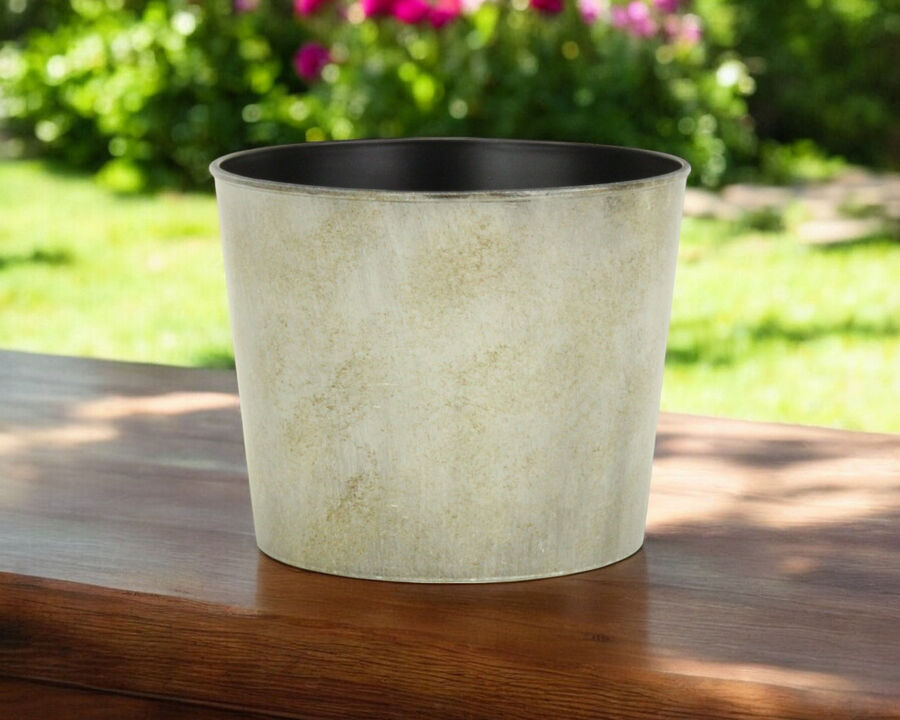 Lightweight Round Plastic Planter for Balcony, Patio, or Living Room
