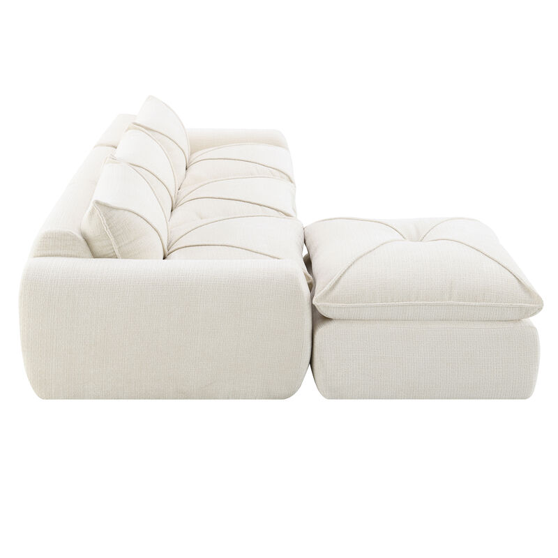 Merax 116" Modular Floor Sofa - High Density Foam, No Assembly, Legless Design, Free Combination image number 8