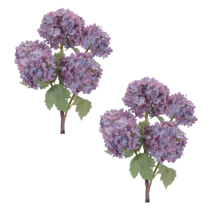 Artificial Hydrangea Spray Set of 2 for Floral Arrangements and Table Styling