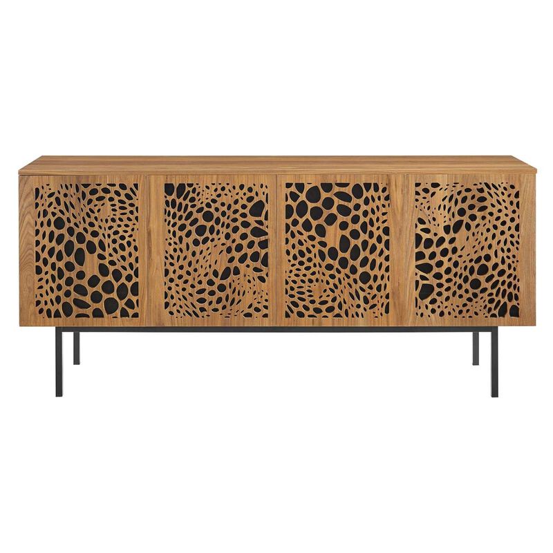 Modway Yosemite 73" Wood TV Stand in Walnut image number 3