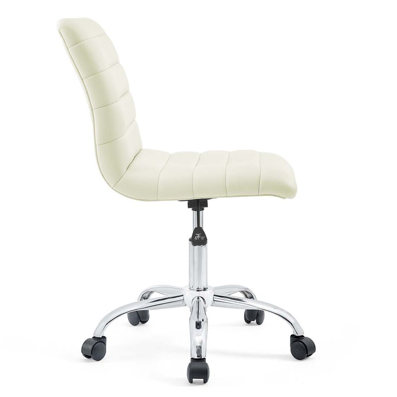 Modway Furniture - Ripple Armless Mid Back Vinyl Office Chair Bright Green image number 3