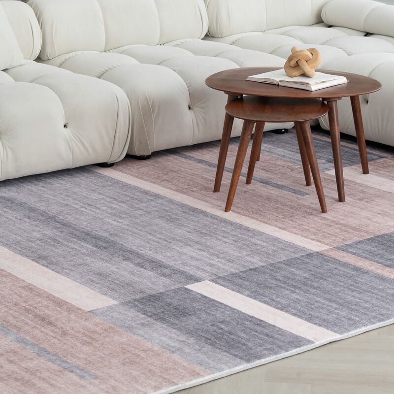 Rug Branch Milan Contemporary Geometric Brown Grey Indoor Area Rug