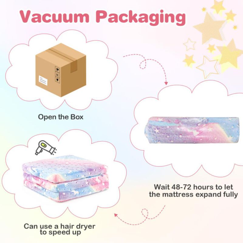 Hivvago Foldable Floor Mattress for Kids with Washable Flannel Cover