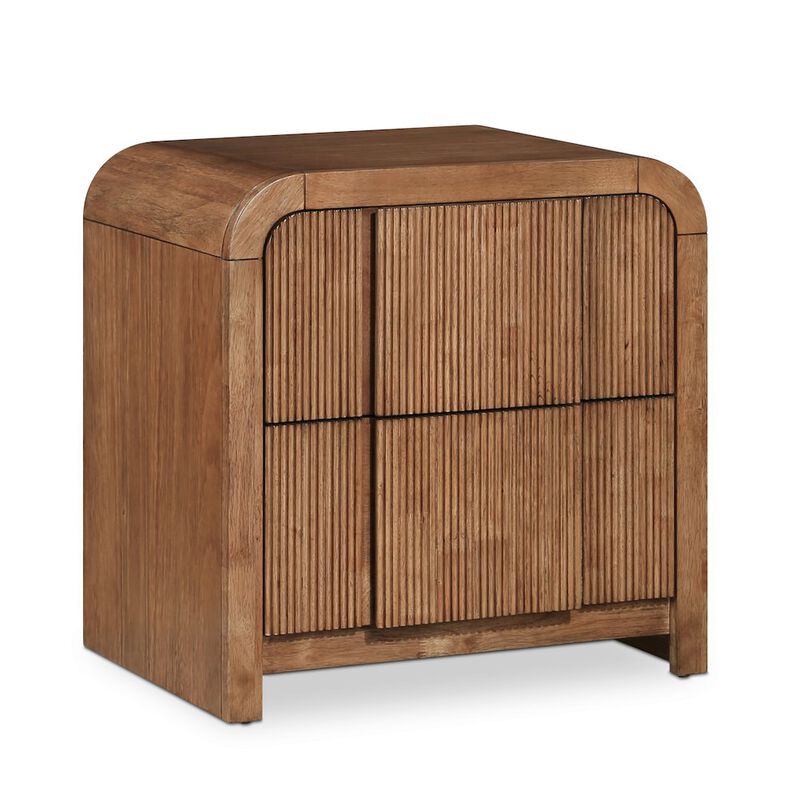 Meridian Furniture Fluted Walnut Night Stand
