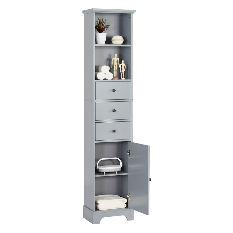 Merax  Freestanding Storage Cabinet Tall Bathroom Cabinet